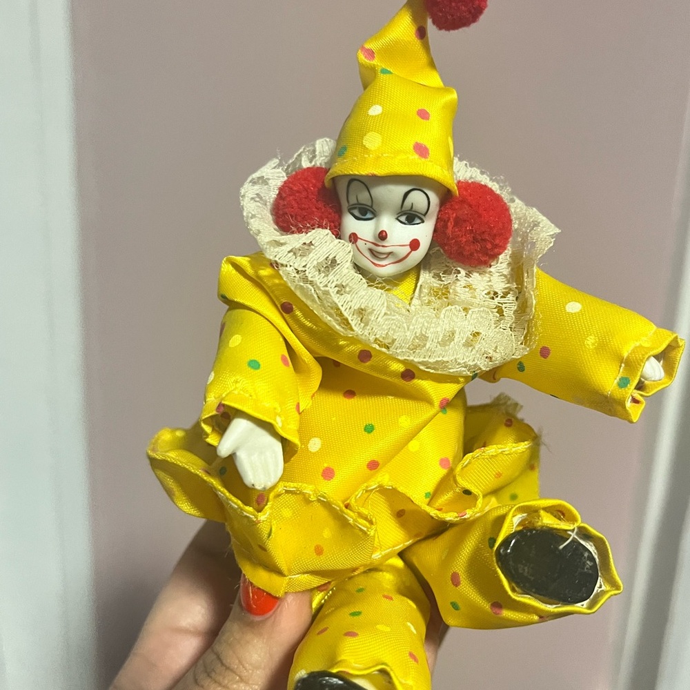 Whiteface Clown Jester and Harlequin Style Influence Made Taiwan Vintage